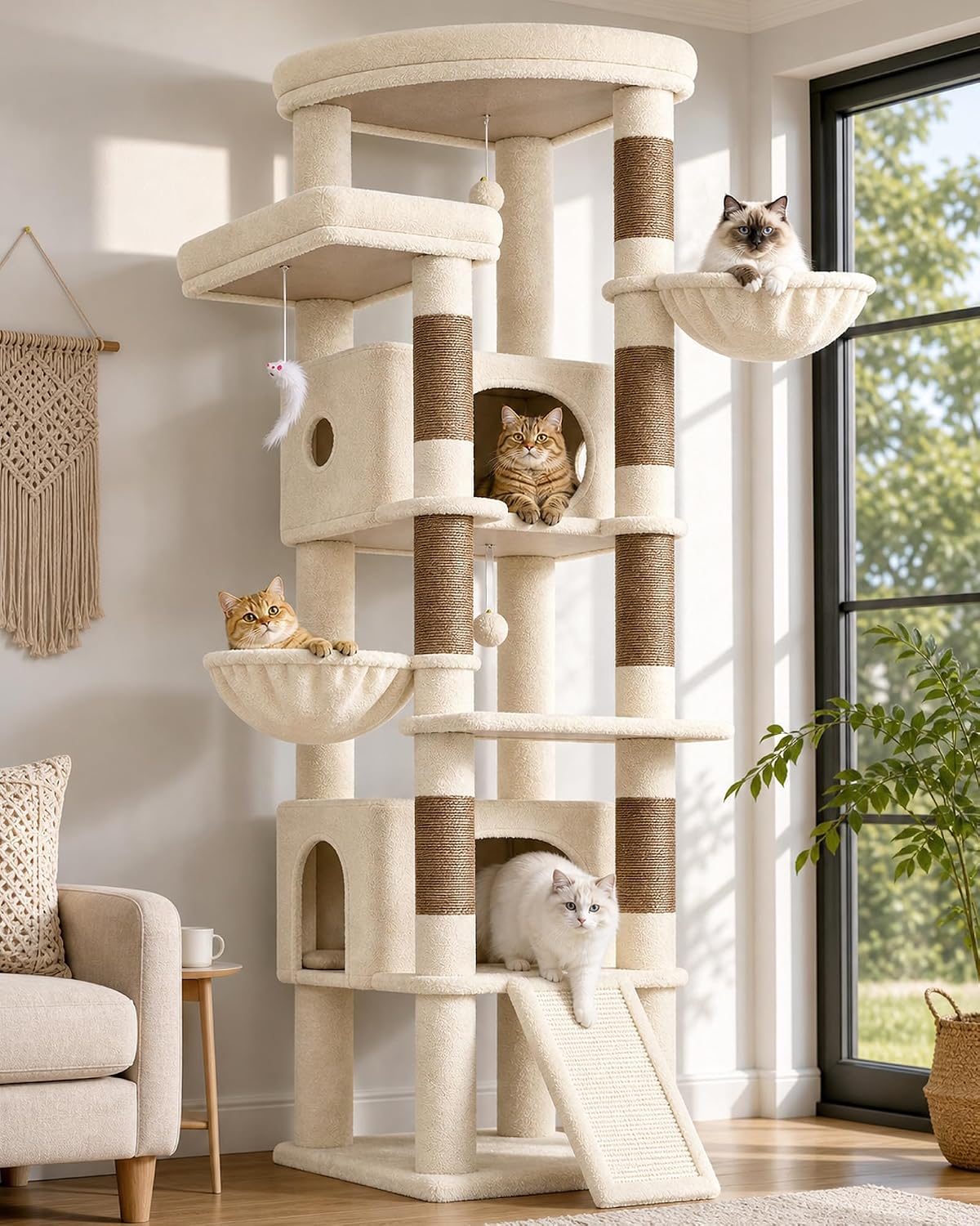 Globlazer 80in Tall Extra Large Heavy Duty Corner Cat Tree Tower, S80C