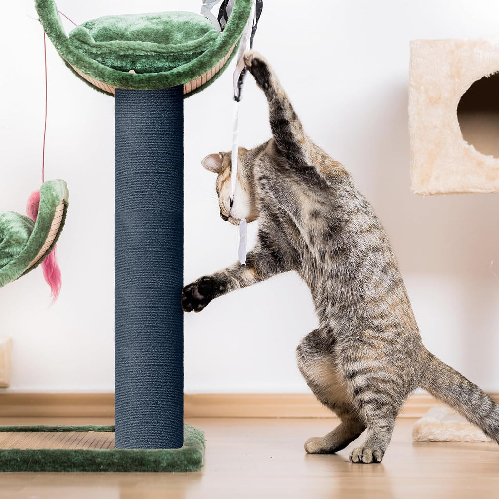 Cat Scratch Furniture Protector Couch Protector from cat Claws Self-Adhesive Carpet remnants Scratching Mat Trimmable DIY Climbing Covering Posts 78.7" x 15.8" Grey