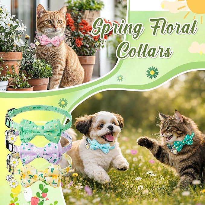 Hsei 6 Pcs Spring Cat Collars Bulk - Image 2