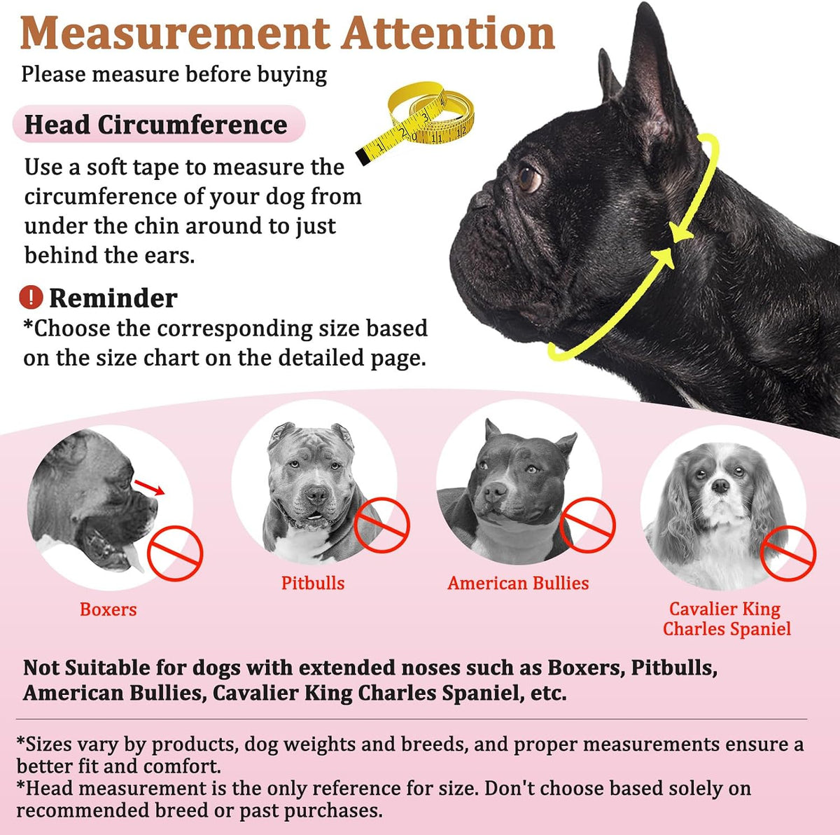 Mayerzon Mesh Short Snout Dog Muzzle with Anti-Eating Design for Frenchie