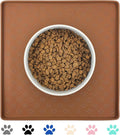 Ptlom Pet Placemat for Dog and Cat, Waterproof Silicone Pet Feeding Bowl Mats by PTLOM