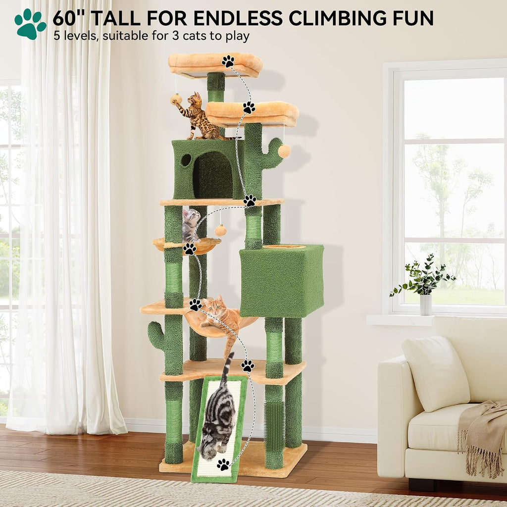 YITAHOME 76in Tall Cactus Cat Tree