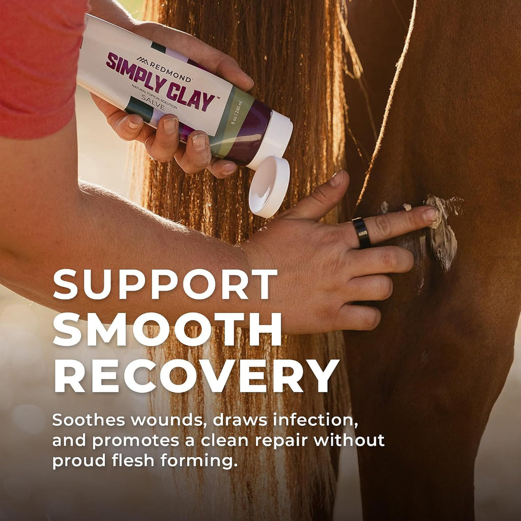 Redmond First Aid - All Natural Hydrated Clay for Horses, 8 Oz Tube