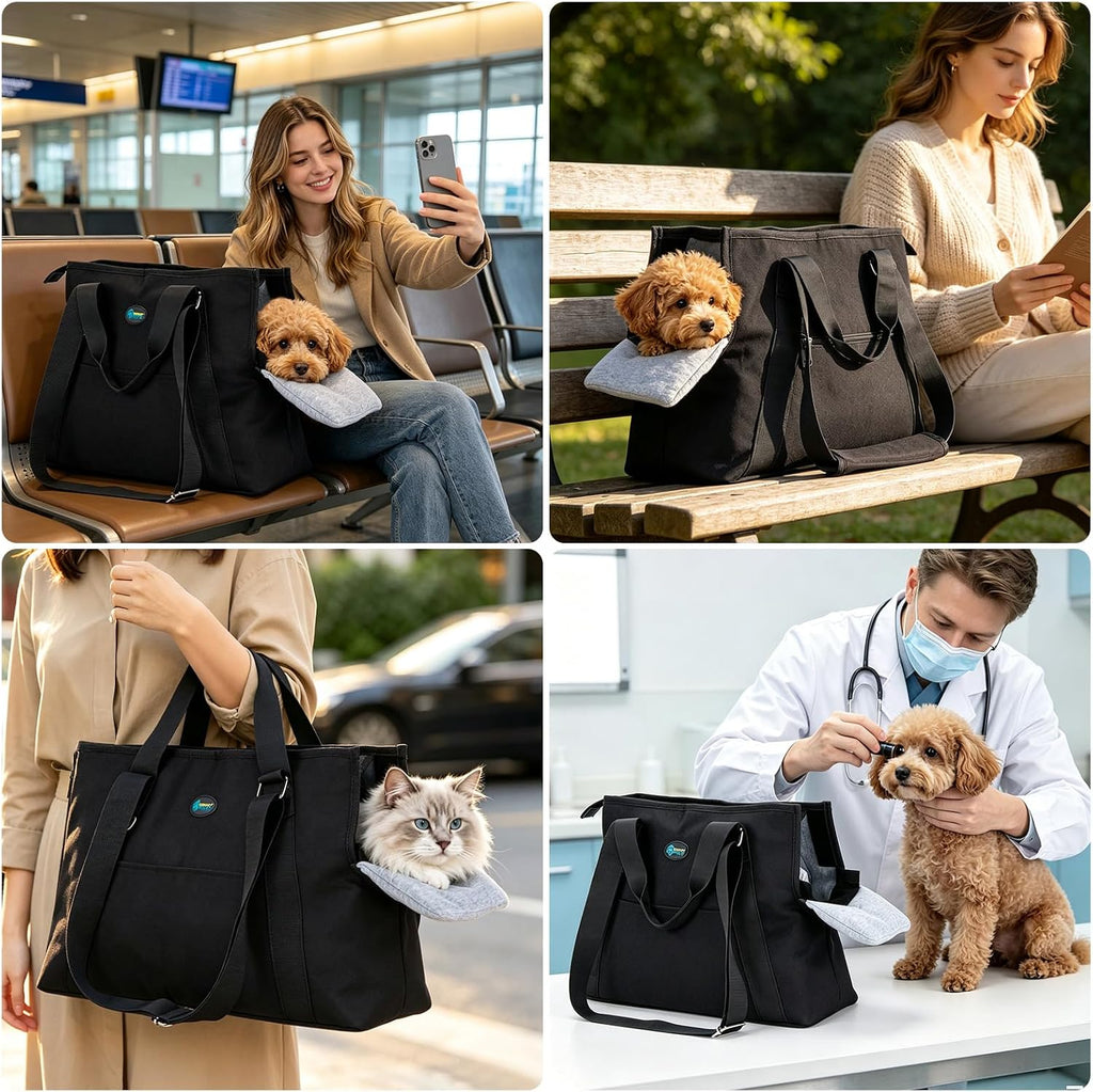 Ownpets Small Dog Pet Purse Carrier for Travel Vet Shopping, Up to14 lbs