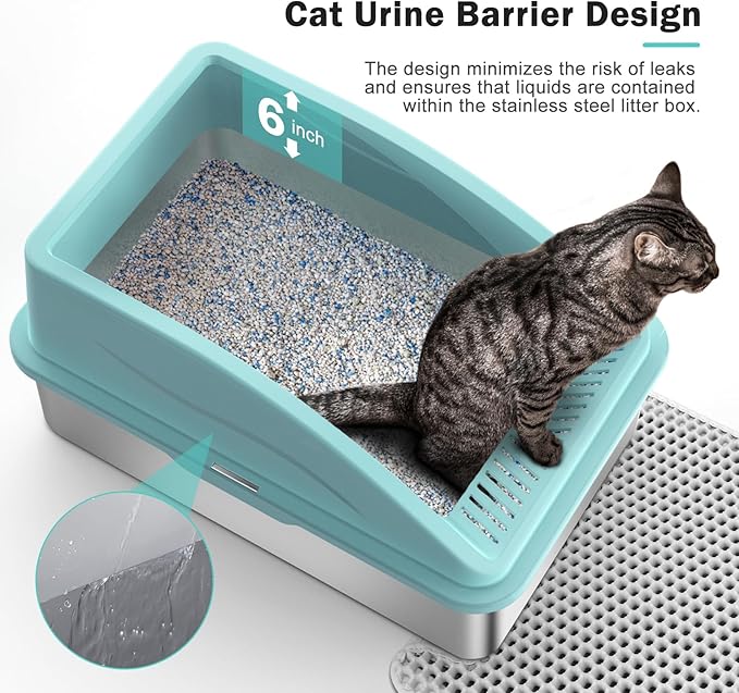 Stainless Steel Litter Box | XL Enclosed Cat Litter Boxs - Image 5