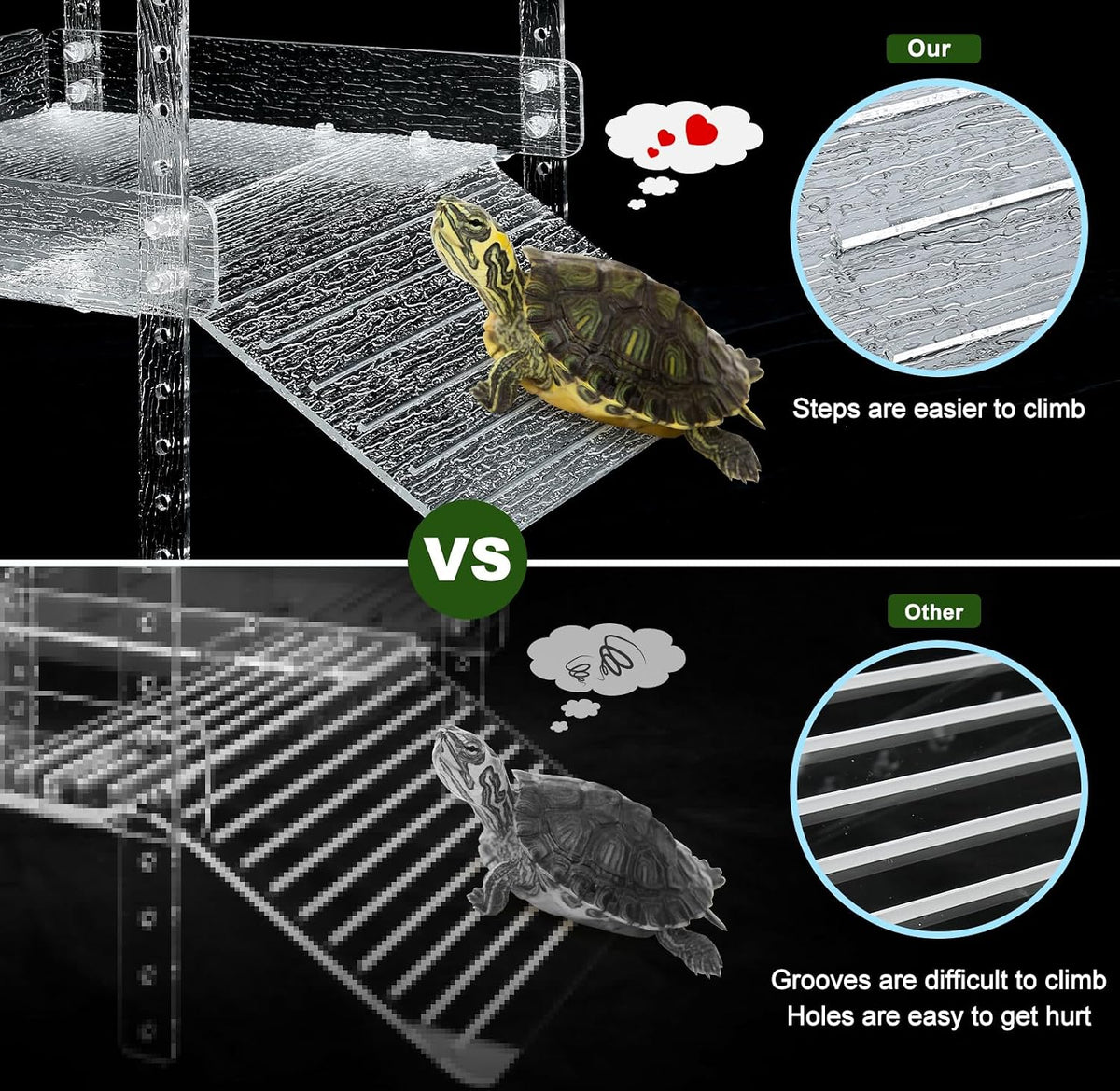 Hanging Floating Turtle Basking Platform Dock for 40 Breeder 75Gal Aquarium