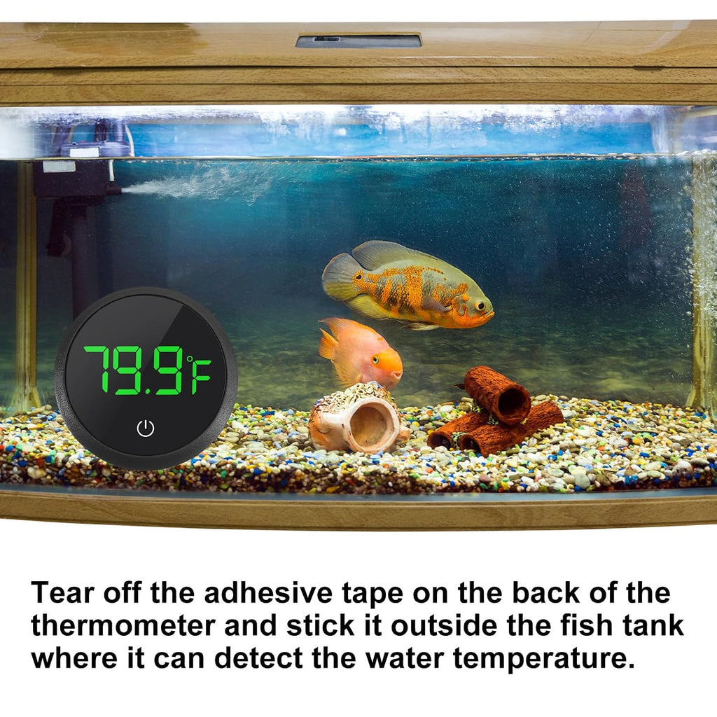 2pack LED Digital Aquarium Thermometer, Tank Thermometer Aquarium Temperature Measurement Display Thermometer for Fish,Turtle and Aquatic