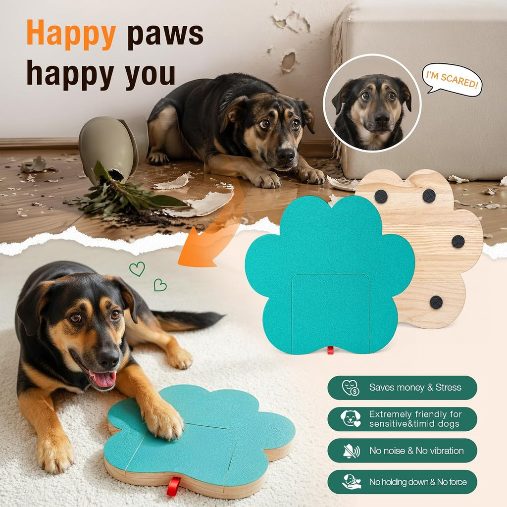 Dog Nail Scratch Pad with Treat Box,2 Pcs Replaceable Sandpaper,Interactive Dog Nail File with 6 Pcs Non-Slip Pad,Dog Nail Scratch Board, Alternative to Dog Nail Clippers and Grinders for Pets