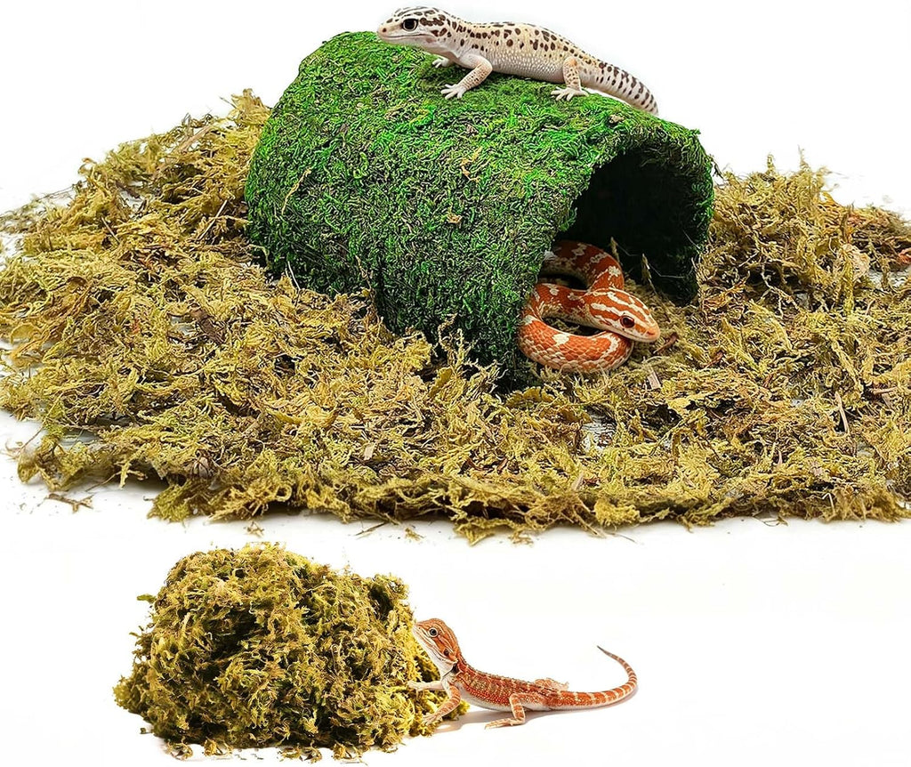 kathson Leopard Gecko Hide,Reptile Hideout Climbing Moss Caves Snake Hide
