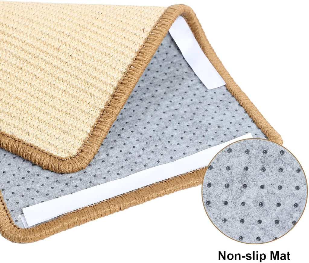 Cat Scratcher Mat, Sisal, Jute Border, Sofa & Floor Protector, 23.6x15.7in