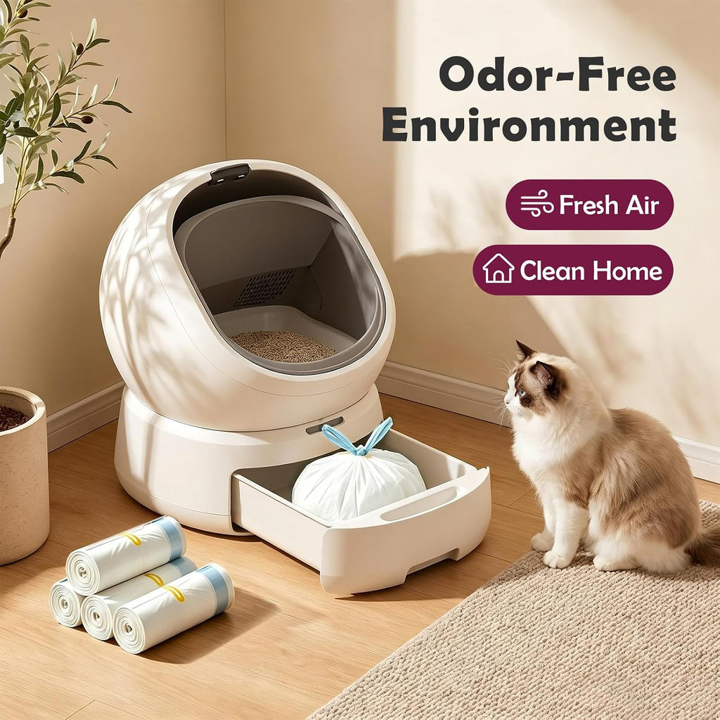 Cat Litter Box Liner for PETLIBRO Luma Automatic Litter Box, 60pcs Handle