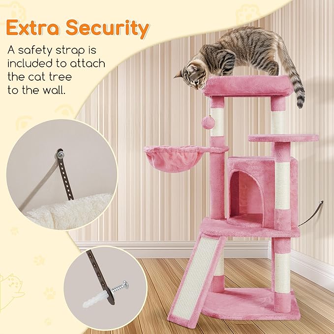Yaheetech Cat Tree, 42in Play Tower - Image 7