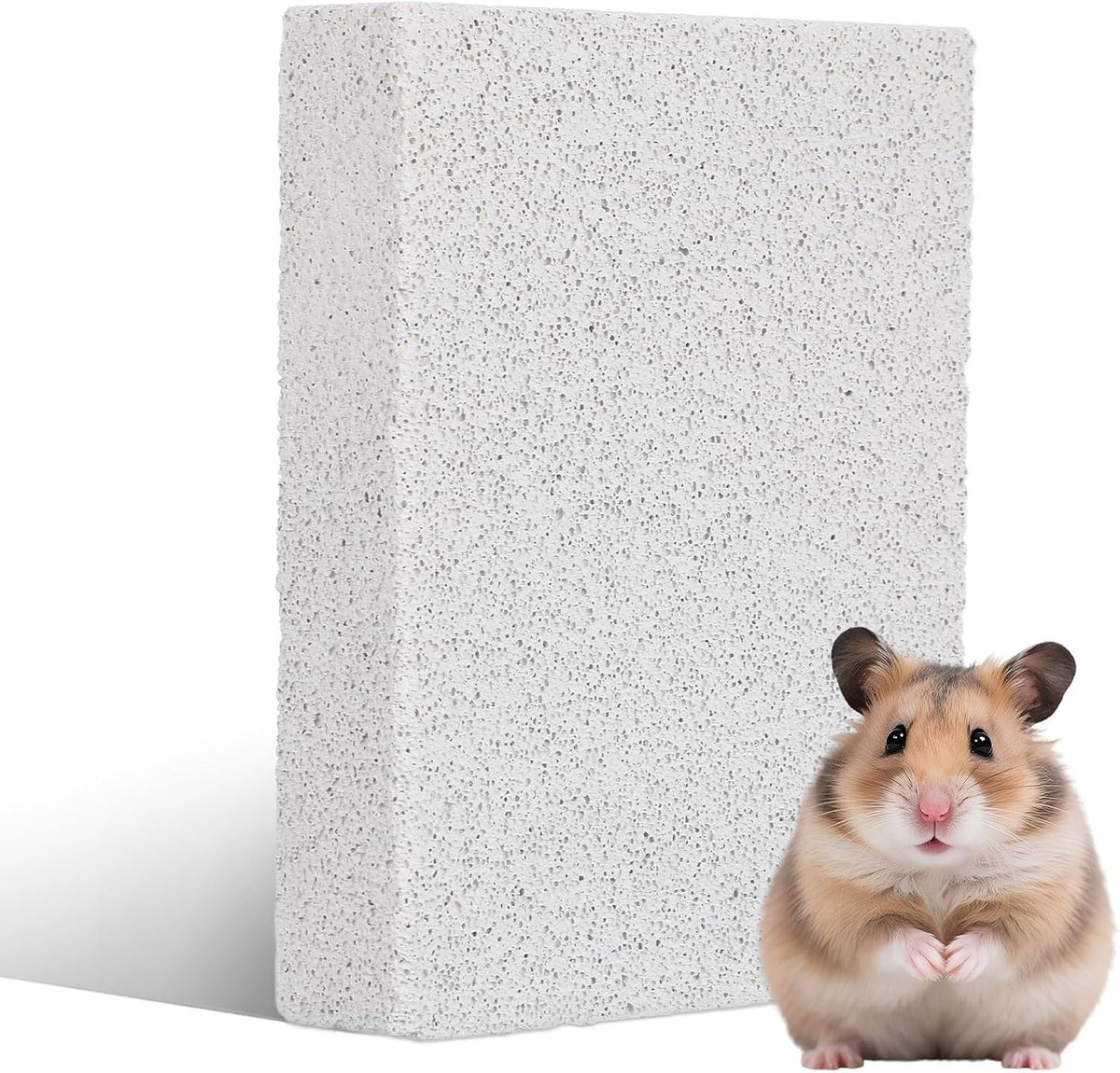 Toyvian Rabbit Scratching Pad, Natural Lava Stone Bunny Claw Grinder Small Animal Foot Grinding Board for Nail Trimming Cage Accessories for Guinea Pig Chinchilla Hedgehog Gerbil