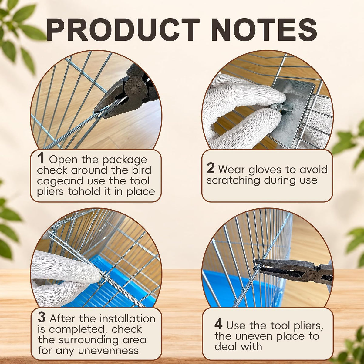 Small Bird Cage, Lightweight Foldable Hanging Cage with Removable Tray