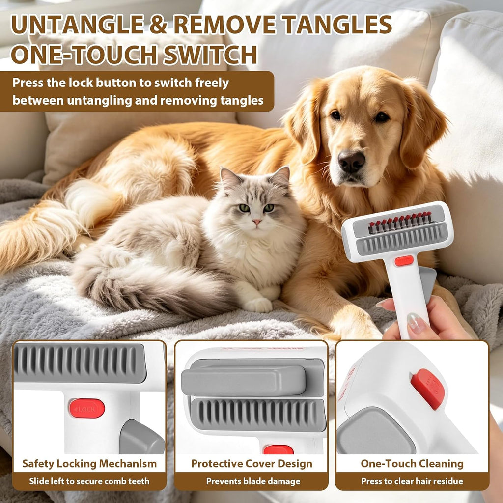 Deshedding Brush for Cats, Cat Dematting Tool, Cat Brush for Matted Fur