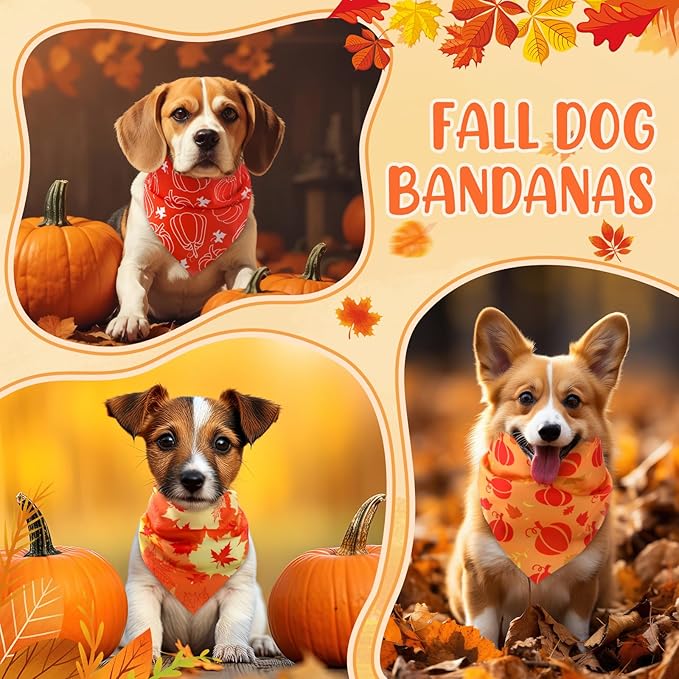 Weewooday 50 Pcs Thanksgiving Fall Dog Bandanas Bulk - Image 6