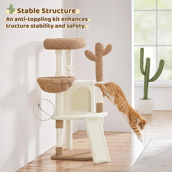 Yaheetech Cactus Cat Tree, 42in Cat Tower - Image 7