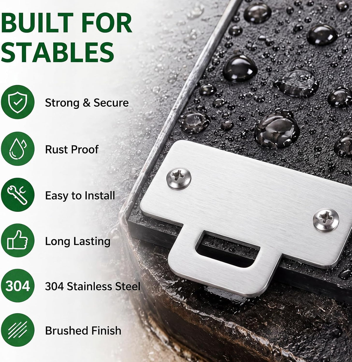 Yalikop 4 Pack Horse Stall Mat Gripper, Heavy Duty Rubber Mat Carrier