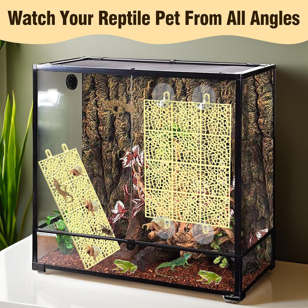 Hermit Crab Climbing Wall Set – 2 Pack Mesh Ladder Climbing Toy for Hermit Crabs, Gecko, Spider and Reptile Pets Tank Accessories Enrichment Habitat Decor for Climbing, Exercise and Exploration