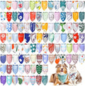100 Pcs Boho Dog Bandanas Bulk Pet Bibs Colorful Triangle Scarf Boho Pet by Huhumy