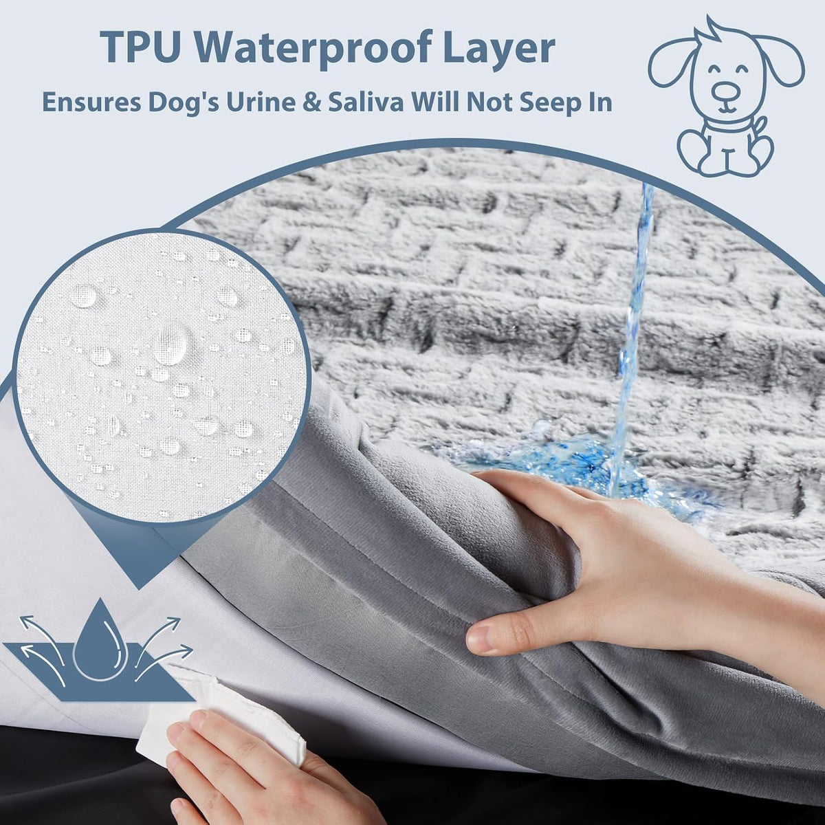 WNPETHOME XL Extra Large Orthopedic for Senior Dog Bed Comfy Sleeping