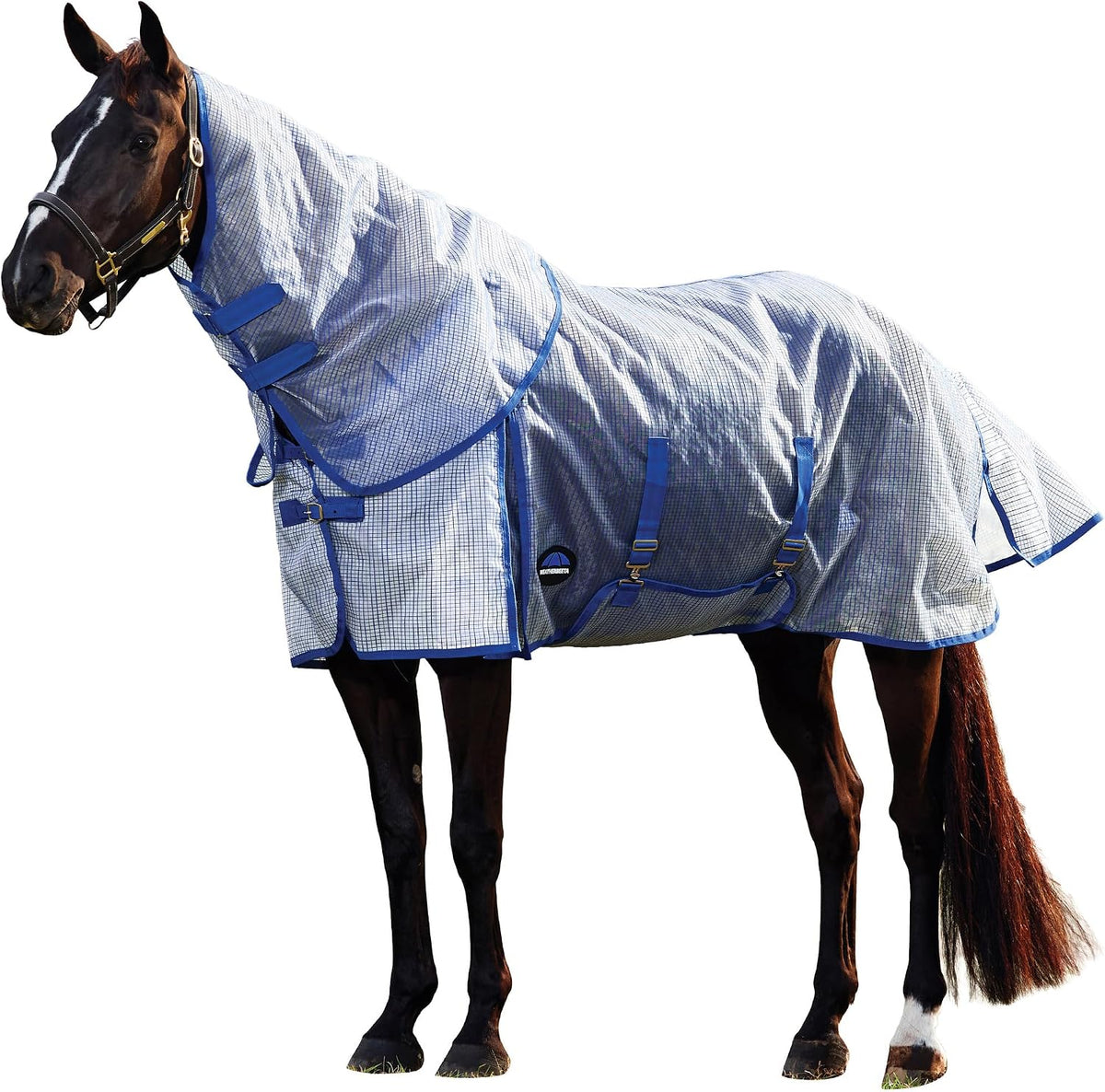 WeatherBeeta ComFiTec Ripshield Fly Sheet Detach-A-Neck, White/Burgundy, 78"
