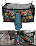 Ferret Ball Pit with 50 Pack Balls for Ferret Cage - Ferret Hammock for Cage Compatible with Tunnel System (Included 50 Pcs Ferret Toys Balls)
