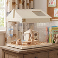 Hamster Cage Starter Kit, Chew Proof Acrylic 17.8", Desktop Habitat