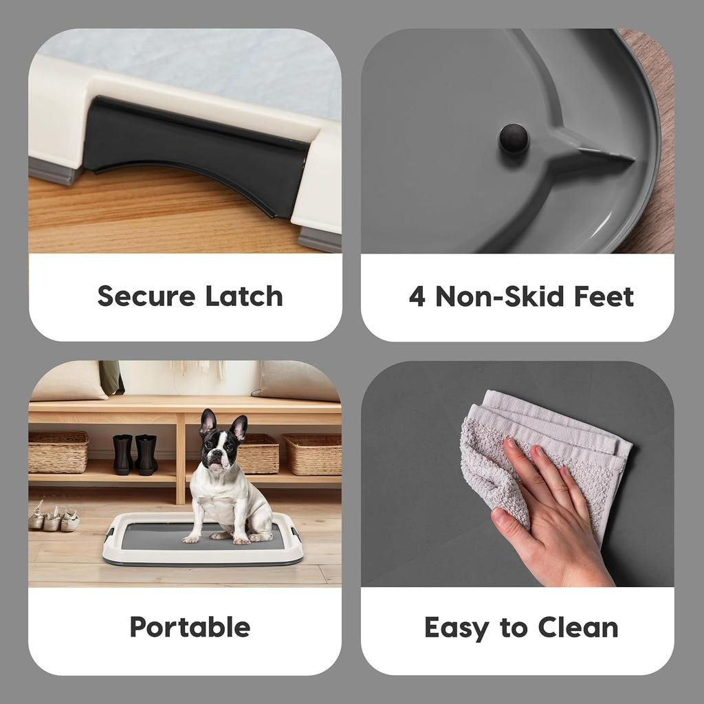 IRIS USA Pee Pad Holder, Fits 17x23 Pads, Dark Gray, Made in USA