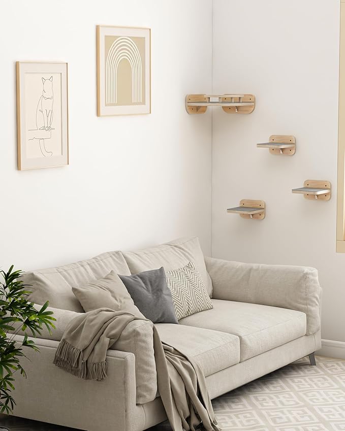 Megidok Cat Wall Furniture Corner Climbing Shelf Perches, Cat Bed Wall Mounted - Image 6