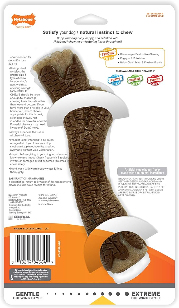 Nylabone Real Wood Stick Toy Strong Chew Toy - Image 9