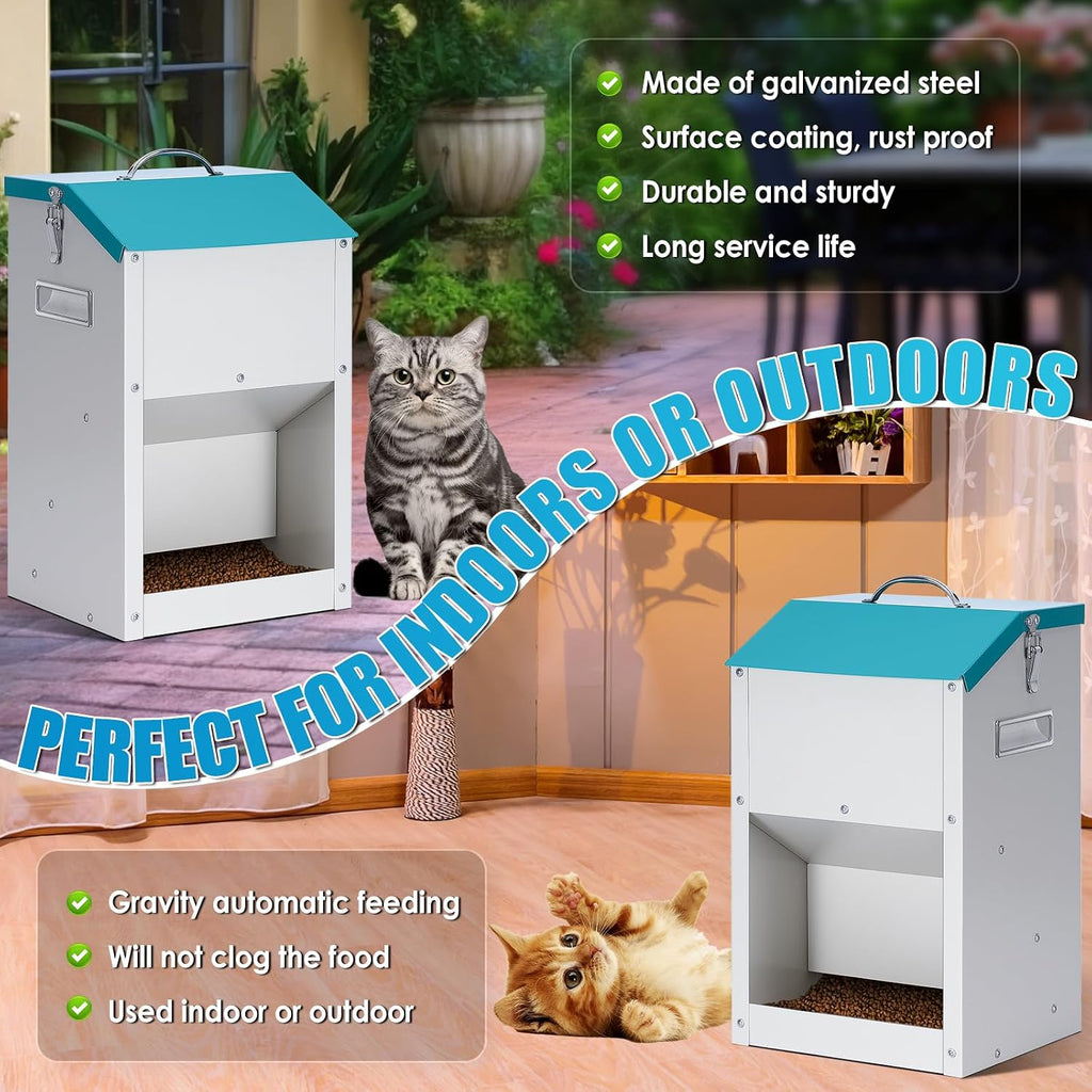 Automatic Cat Feeder Outdoor 59cups/14L Automatic Dog Feeder