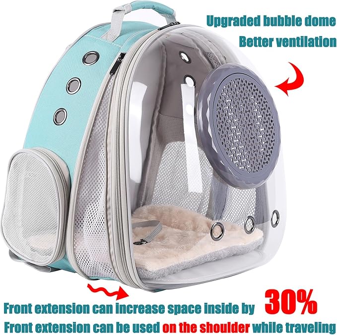 Large Cat Backpack Carrier, 20 Pounds Cat Carry Bookbag, Space Capsule - Image 4