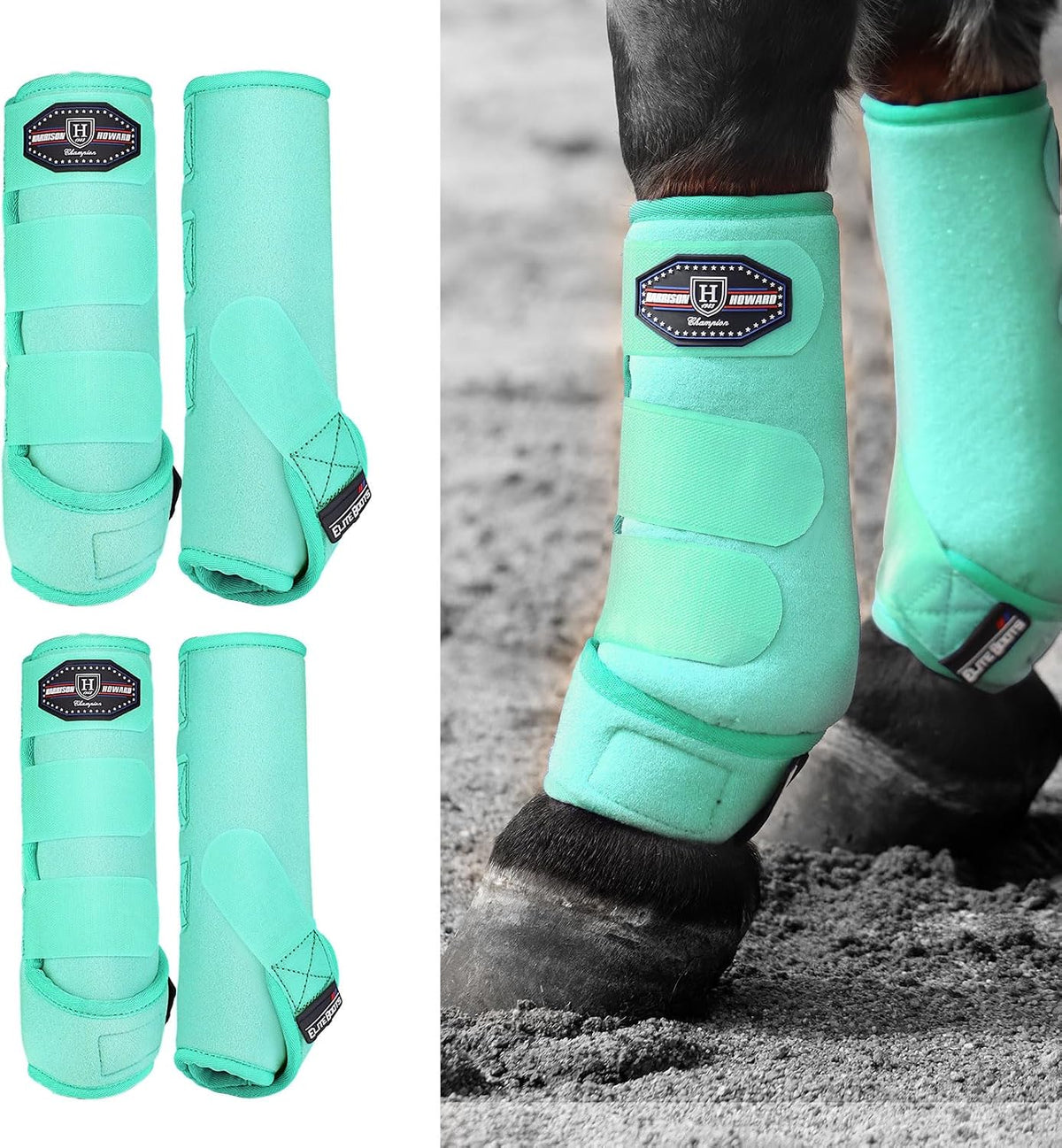 Harrison Howard 4-Pack Horse Sport Boots, Protective Horse Boots