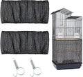 JULMELON 2Pcs Adjustable Bird Cage Seed Catcher Birdcage Nylon Mesh Cover by JULMELON