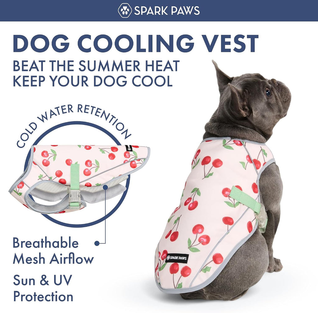 Spark Paws Dog Cooling Vest - Evaporative Summer Cooling, SPF-50 Protection
