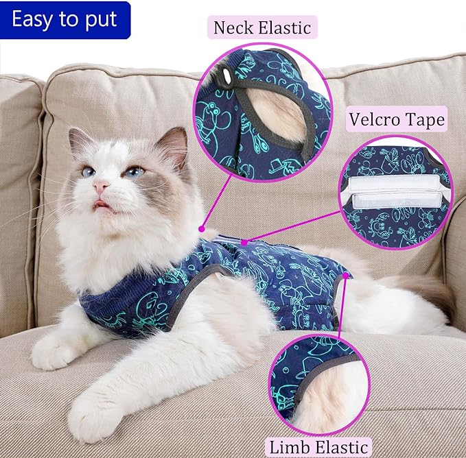 Cat Surgery Recovery Suit Cat Onesie - Image 2