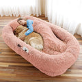 Human Dog Bed, Washable Faux Fur Pet Bed by WROS