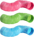3 Packs Pet Fun Tunnels, Small Animal Tunnel, Foldable Plastic Hamster Tunnel, Tube Pets Hideaway, Pet Mouse Training Hideout Tunnels for Guinea Pigs, Chinchillas, Rats, Ferrets, Dwarf Rabbits
