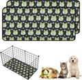 2PCS Guinea Pig Cage Liners,12"x24"Reusable Washable Fast Absorbent Odor Resistant Anti-Slip Training Pee Pads, Funny Frog Pattern,Options for Guinea Pigs, Rabbits, Hamsters, Rats, Chinchillas