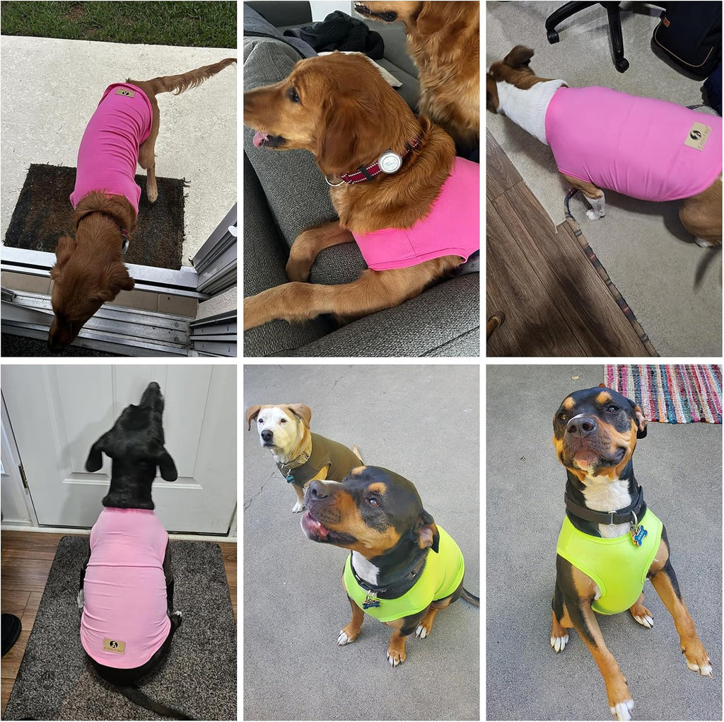 KOOLTAIL 2 Pack Large Dog T- Shirts, Soft Cotton Dog Clothes Tank Top, XXL