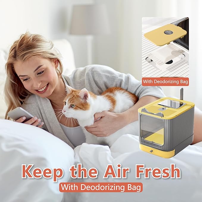 Upgraded Fully Enclosed Cat Litter Box - Image 7