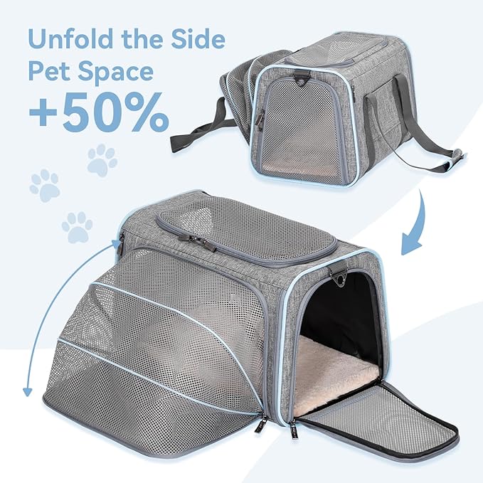 Petsfit Small Cat Carrier Soft Airline Approved Expandable Carrier - Image 4