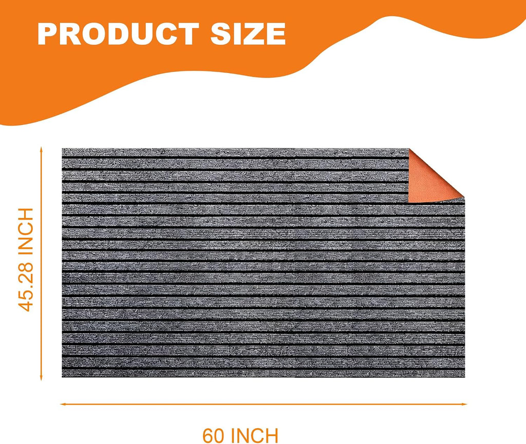 Non-Slip Extra Large Gray Waterproof Dog Crate Mat,45.28" x 59.06" x 0.23"