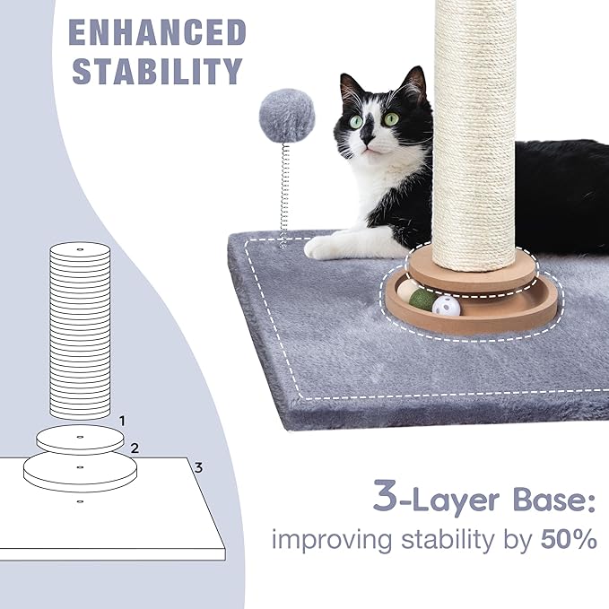 Fantasreen 31" Cat Scratching Post Kitten Toys - Image 3