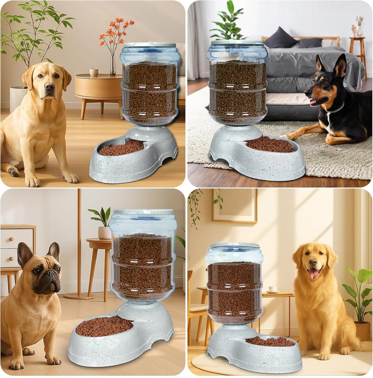 Kenond 11L Gravity Automatic Dog Feeder, Dog Food Dispenser for Large Breed