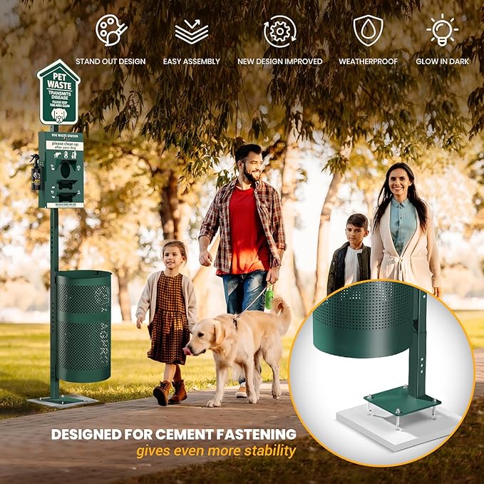 ALAGPRO® Pet Waste Station Outdoor Dog Waste Station - Image 2