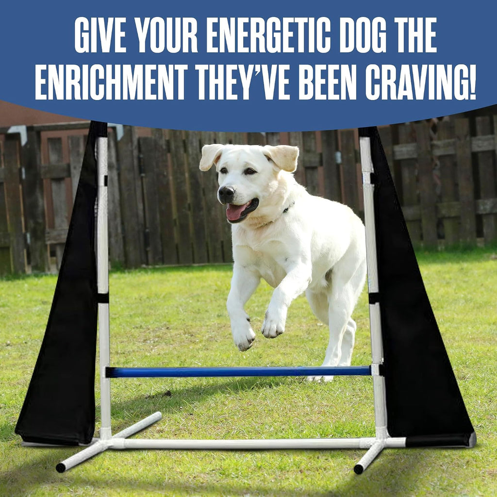 Dog Agility Course Backyard Set, Dog Agility Equipment, Weave Poles, Jumps