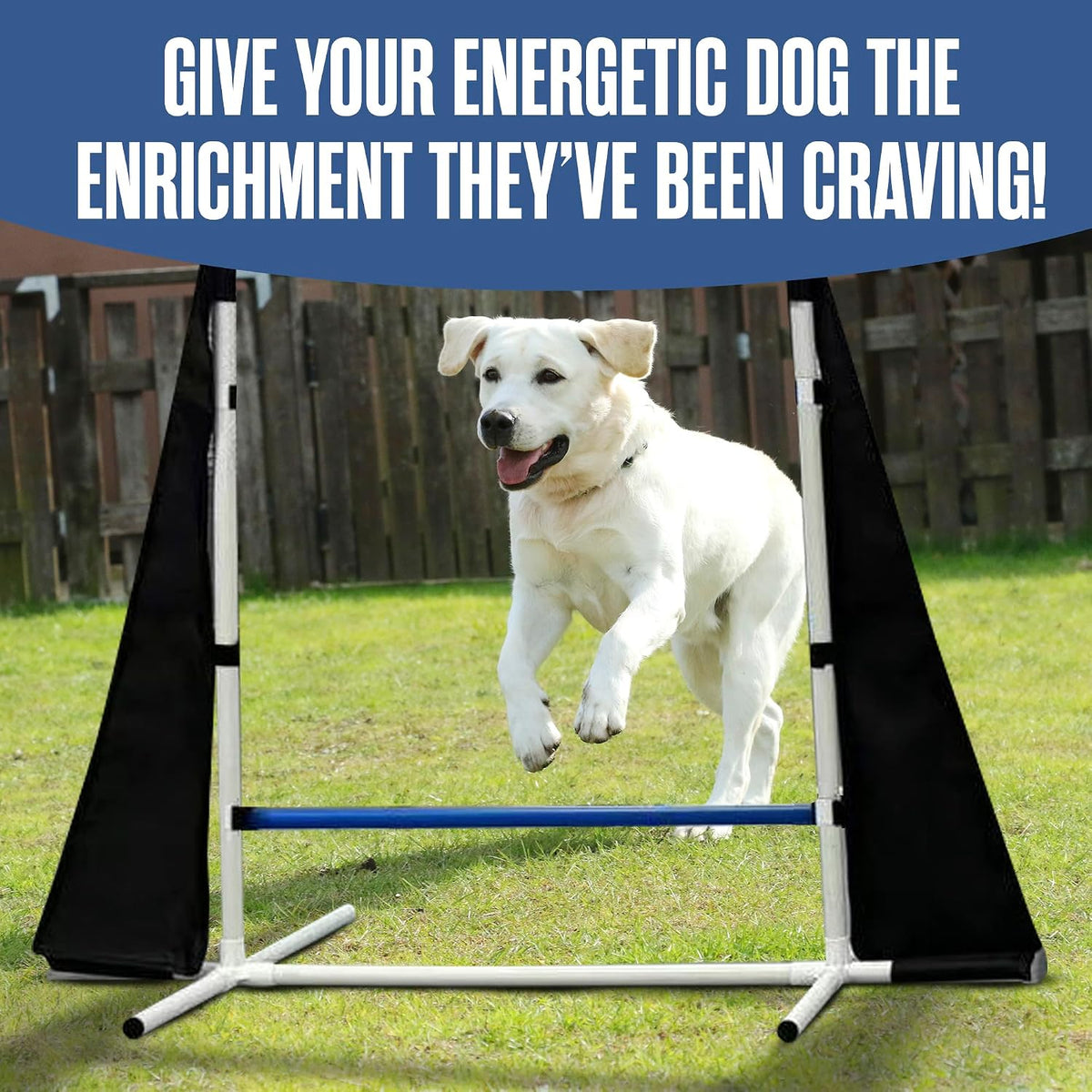 Dog Agility Course Backyard Set, Dog Agility Equipment, Weave Poles, Jumps