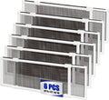 6 Pack Expandable Window Screen, 2 Way Sliding Adjustable Window Screen, Horizontal (10" H x 25" - 45" W), Horizontal and Vertical Adjustable, Durable Replacement Screen for Window, Window Screen Mesh